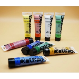 60 Colors Art Supplies with 100ml Tubes Vibrant Colors Acrylic Paint
